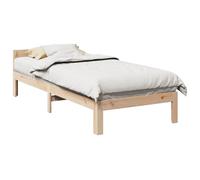 Teenpull Estructura de cama de pino macizo, 80 x 200 cm, somier estable, sin tratar, para un sueño reparador, ideal como cama individual o cama familiar ampliable