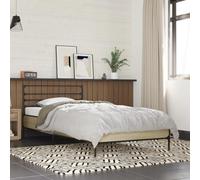 Teenpull Estructura de cama de roble Sonoma, 90 x 200 cm, resistente madera y metal, marco de cama estable con cabecero para un sueño reparador, muebles modernos para dormitorio