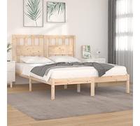 Teenpull Estructura de Cama Doble pequeña sin colchón de Madera Maciza con cabecero Robusto Soporte para Dormir y Descanso en Dormitorio Juvenil o Adulto