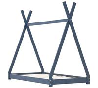 Teenpull Estructura de cama infantil de madera de pino maciza, 70 x 140 cm, con somier, cama moderna para habitación infantil, altura regulable, ideal como cuna, cama auxiliar o espacio para dormir