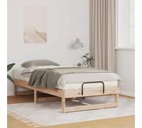 Teenpull Estructura de Cama Marrón 90 x 200 cm en Madera de Pino Macizo para Dormitorio Moderno Soporte de colchón Cama Nido abatible con Espacio de Almacenamiento