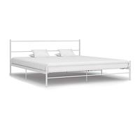 Teenpull Estructura de Cama metálica Blanca 180x200 cm para Dormitorio, Soporte Resistente con Base de lámina y diseño Simple, Ideal para Cama Nido, Cama abatible o colchón de 200x180 cm