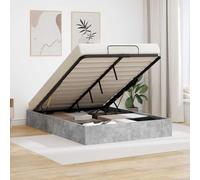 Teenpull Estructura de Cama Ottoman Gris concreto 140 x 200 cm, canapé elevable abatible de Madera de ingeniería, Base lecho con almacenaje, Soporte para colchón y Dormitorio Moderno