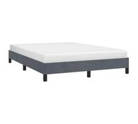 Teenpull Estructura de Cama sin colchón Gris Oscuro 137x190 cm tamaño matrimonial Soporte tapizado en Terciopelo para Dormitorio Juvenil o Adulto con láminas de Madera Robusta