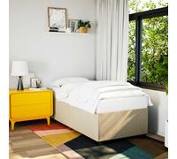 Teenpull Estructura de Cama sin colchón Tela Crema 80x200 cm Soporte lámina Base Dormitorio Descanso Cama Nido Juvenil Adulto con Patas duraderas y fácil Montaje
