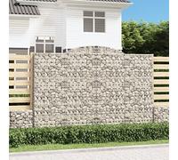 Teenpull Gaviones con arco alto, 4 unidades, 300 x 30 x 200/220 cm, cestas de alambre de hierro galvanizado, para jardín, terraza, balcón, como macetero, macetero, jardinera para balcón, con gancho