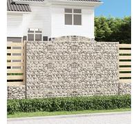 Teenpull Gaviones con arco alto, 5 unidades, hierro galvanizado, 300 x 30 x 200/220 cm, cestas de gaviones estables para jardín, terraza, balcón, macetas decorativas con alambre resistente y ganchos