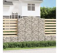 Teenpull Gaviones con arco alto, 6 unidades, hierro galvanizado, 200 x 30 x 200/220 cm, decoración de jardín, macetero, macetero, jardinera para terraza, balcón y jardín con construcción estable
