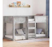 Teenpull Gray Concrete Kids Bunk Bed 90 x 190 cm Engineered Wood Space Saving Frame with slatted Support for Bedroom Sleepover Room, Durable Easy Clean Design for Compact Homes