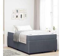 Teenpull Gray upholstered Bed Frame with Mattress, 120 x 200 cm, Wood Base, slatted Platform, Medium Firm Pocket Spring Support for Bedroom, Quiet Sleep, Easy Assembly, Indoor Use