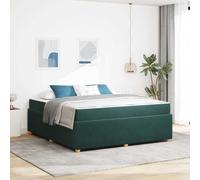 Teenpull Green Dark upholstered Bed Frame with Mattress, 180 x 200 cm, Wooden Slat Base, Sturdy Support, Modern Bedroom Design, Easy Assembly, Indoor Use, for Two, 280 kg Load