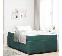 Teenpull Green Velvet Bed Frame with Mattress, 120 x 200 cm, slatted Base, upholstered headboard, Platform Support, Bedroom Use for Adult or Guest Rooms, Dark Green Fabric Finish