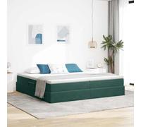 Teenpull Green Velvet upholstered Storage Bed with Mattress, 200 x 200 cm, Hydraulic Lift, Metal Frame, Medium Firmness, Hidden underbed Space for Organized Bedroom Storage and Daily Comfort