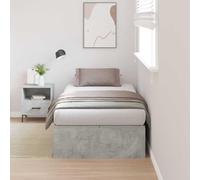 Teenpull Grey Concrete Storage Bed Frame 80 x 200 cm, Plywood and Pine Structure, Hidden Lift Storage, Single Bed Base for Bedroom, Guest Room, Space Saving Support