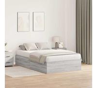 Teenpull Grey Sonoma Storage Bed Frame 120 x 200 cm Plywood Pine Platform with Hinged Door Hidden Storage for Bedroom Guest Room Space Saving Support, Durable, Assembly Required