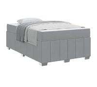 Teenpull Grey upholstered Bed Frame with Mattress, 120 x 200 cm, Wooden Slat Base, Medium Firmness Pocket Spring Support, for Bedroom, Adult Guest Room, Durable Sleep Comfort
