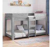 Teenpull Gris Sonoma bunk Bed for Kids, Engineered Wood, 100 x 200 cm Mattress Size, Space Saving Frame with slats, Indoor Bedroom Use for Siblings and sleepovers, Easy Clean, Durable Structure