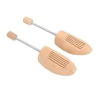 Teenpull Horma de zapatos de madera maciza Lotus 2 pares EU 43-46 con muelle en espiral ajustable, ancho para botas de piel, compacta, inodora, cuidado de zapatos, formas, estiramiento, sin arrugas