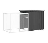 Teenpull Jaula para conejos de color antracita, de acero galvanizado, 200 x 91 x 100 cm, resistente a la intemperie, para jardín exterior, establo para animales pequeños con cierre seguro, espaciosa