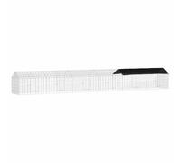 Teenpull Jaula para conejos plateada de acero galvanizado, 600 x 78 x 78 cm, robusta jaula para roedores resistente a la intemperie para jardín al aire libre con caño seguro y carcasa metálica de