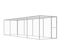 Teenpull Jaula para gatos de acero galvanizado, 6 x 1,5 x 1,5 m, con cerrojo, resistente a la intemperie, establo para animales pequeños para exteriores e interiores, conejera segura y jaula para