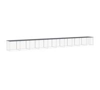 Teenpull Jaula para pollos con techo de color antracita de acero galvanizado 103 x 98 x 90 cm con puerta, resistente a la intemperie, versátil como establo para animales pequeños, recinto exterior
