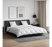 Teenpull Juego de edredones con almohada de 3 piezas de plumas blancas de plumas de 240 x 200 cm, transpirable, agradable para la piel, para dormitorio, habitación de invitados, hogar, cómodo y fácil