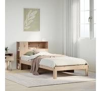 Teenpull Librería de madera maciza de pino, 75 x 190 cm, estable y duradera, con somier, mucho espacio para libros, diseño que ahorra espacio
