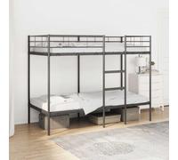 Teenpull Litera sin colchón Acero Negro 100x190 cm Estructura Robusta Cama Nido con barandillas Ahorro Espacio fácil Montaje Ideal para dormitorios Juveniles e Infantiles