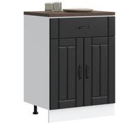 Teenpull Lucca - Armario bajo de cocina (madera, mucho espacio de almacenamiento, patas ajustables, fácil de limpiar, como despensa, aparador o buffet para cocina, 60 x 46 x 81,5 cm)
