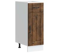 Teenpull Lucca Armario bajo de cocina, roble ahumado, madera de madera, 30 x 46 x 81,5 cm, armario de almacenamiento estable con patas ajustables, práctico armario para cocina, comedor, buffet