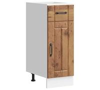 Teenpull Lucca - Mueble bajo de cocina con aspecto de madera envejecida, 30 x 46 x 81,5 cm, con puertas, patas ajustables, como armario de cocina, armario de almacenamiento, armario buffet para cocina