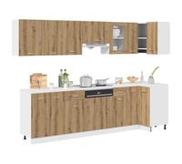 Teenpull Lyon Artisan - Juego de 11 unidades de armario de cocina modular de madera de roble Artisan, armario de almacenamiento modular, armario para cocina, comedor, aparador, armarios de cocina