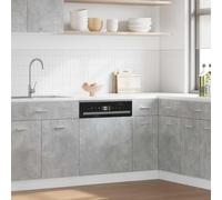 Teenpull Lyon - Tapa para lavavajillas (45 x 3 x 67 cm, resistente material de madera frontal, para armarios de cocina integrados), color gris
