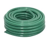 Teenpull Manguera de jardín con acoplamiento, color verde, 0,75 pulgadas, 10 m, PVC, flexible, manguera de riego para jardín, bancal, terraza, resistente a los pliegues, ahorra espacio, versátil