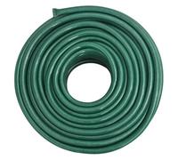 Teenpull Manguera de jardín verde de 1 pulgada, 100 m, PVC, flexible, para jardín, césped, terraza, bancal, invernadero, resistente a los rayos UV, resistente a los pliegues, robusta, ahorra espacio