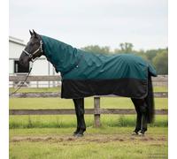 Teenpull Manta para caballo de poliéster, 85 cm, impermeable, con cierre de pecho ajustable y solapa de cola para establo, pasto, equitación, protección al aire libre