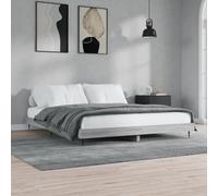 Teenpull Marco de cama 180 x 200 cm, color gris, hecho de material de madera, marco de cama estable con patas de metal, moderna cama de plataforma para un sueño reparador
