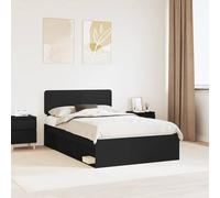 Teenpull Marco de cama de pino macizo de 135 x 190 cm con somier, cabecero y marco de madera resistente para cama doble, dormitorio, habitación de invitados, habitación juvenil