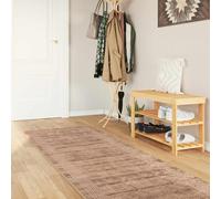 Teenpull MARSA Alfombra de pasillo blanca 100 x 350 cm, poliéster y PVC, lavable, antideslizante, pelo corto, para pasillo, salón, dormitorio, suave, amortiguadora de ruido, interior