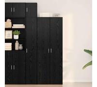 Teenpull Mesa alta con aspecto de roble negro, 70 x 42,5 x 185 cm, material de madera, buffet rústico con puerta, armario de comedor con espacio de almacenamiento, aparador de cocina para vajilla