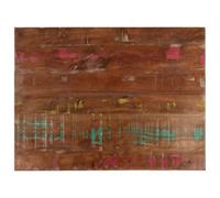 Teenpull Mesa de 90 x 70 x 3,8 cm rectangular de madera maciza recuperada, madera reciclada para mesa de comedor, escritorio o mesa auxiliar, aspecto natural