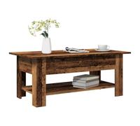 Teenpull Mesa de centro con aspecto de madera antigua, 102 x 55 x 42 cm, resistente de madera para el salón, con espacio de almacenamiento, diseño fácil de limpiar, mesa auxiliar rectangular para tu