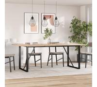 Teenpull Mesa de comedor en forma de O, 160 x 80 x 73 cm, acero pulverizado, negro, patas de metal robustas para mesas de bricolaje, patas de muebles estables