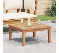 Teenpull Mesa de Jardín Marrón de Madera Maciza de Teca 60x60x30 cm para Exterior, Diseño Rectangular Resistente para Terraza, Patio o Balcón, Ideal para Reuniones y Ocio al Aire Libre