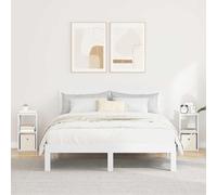 Teenpull Mesita de noche 2 unidades de madera blanca de 25,5 x 22 x 49,5 cm con cajón y estante, mesa auxiliar versátil para dormitorio, salón, habitación infantil, estante compacto y espacio de