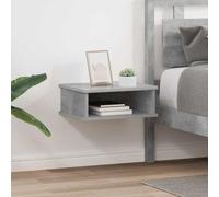 Teenpull Mesita de noche de hormigón gris 40 x 31 x 15 cm, material de madera, 2 unidades, mesa auxiliar moderna con espacio de almacenamiento, rectangular, para dormitorio, salón, habitación infantil