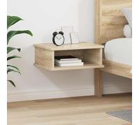 Teenpull Mesita de noche de roble Sonoma de madera de 40 x 31 x 15 cm compacta con espacio de almacenamiento, cajón y compartimento, mesa auxiliar moderna para dormitorio, salón, habitación infantil