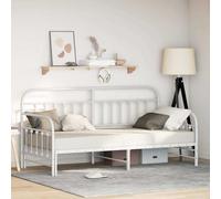 Teenpull Metal daybed Frame with Powder Coated Steel, 107 x 203 cm Mattress Size, slatted Base, Modern Indoor Seating and Sleeping Solution for Bedroom, Guest Room, Space Saving Home Use