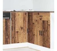 Teenpull Mueble bajo la cocina Porto, aspecto de madera vieja, muebles de cocina robustos con mucho espacio de almacenamiento, patas ajustables, elemento de almacenamiento, buffet, aparador